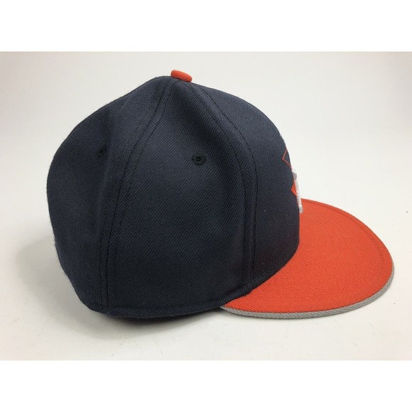 Houston Astros Cooperstown embroidered Cap Hat Size 7 3/8 Inch Blue/Orange - Picture 3 of 8
